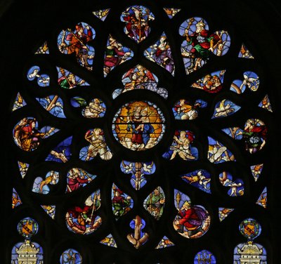 Window depicting Tree of Jesse by French School